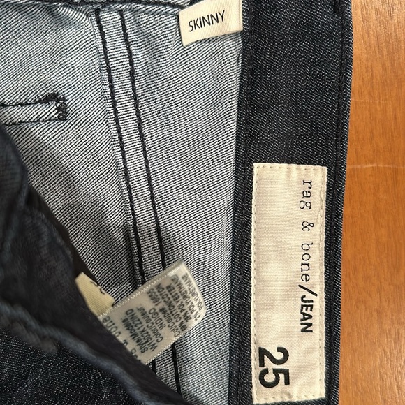 Rag & bone dark blue skinny jeans. - Picture 2 of 2